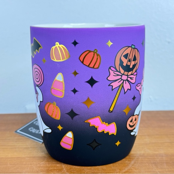 🎃 NWOT Cobwebs & Cauldrons Matte Purple Ghost Candy Mug Purple - Picture 6 of 6